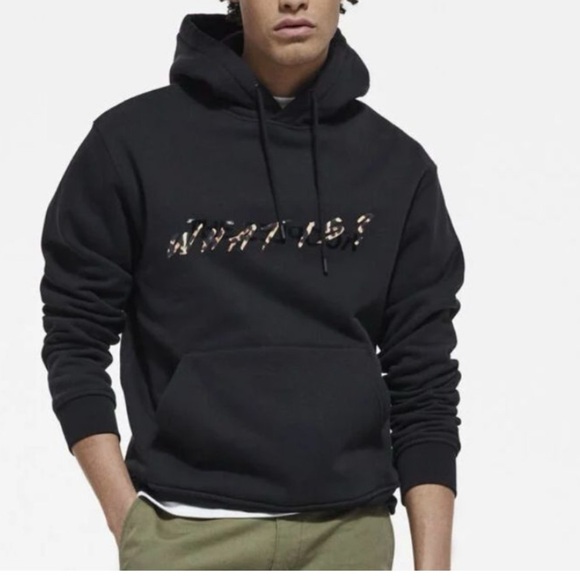 🖤 The Kooples “What Is?” Graphic Hoodie Women’s Black Pullover NWT MSRP $240